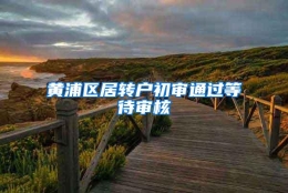 黄浦区居转户初审通过等待审核