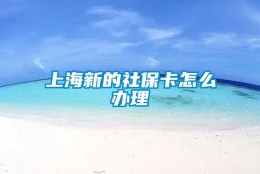 上海新的社保卡怎么办理