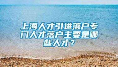 上海人才引进落户专门人才落户主要是哪些人才？