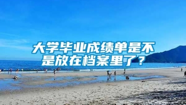 大学毕业成绩单是不是放在档案里了？