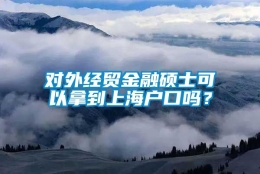 对外经贸金融硕士可以拿到上海户口吗？