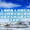 上海教育人才网打不开！教师资格证申请流程怎么样了都没办法查啊？