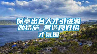 保亭出台人才引进激励措施 营造良好招才氛围