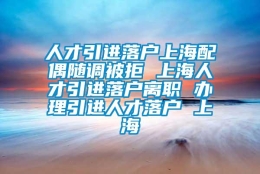 人才引进落户上海配偶随调被拒 上海人才引进落户离职 办理引进人才落户 上海