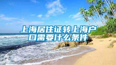 上海居住证转上海户口需要什么条件