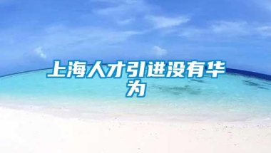 上海人才引进没有华为