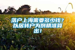 落户上海需要多少钱？以居转户为例精准算出！