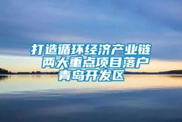 打造循环经济产业链 两大重点项目落户青岛开发区