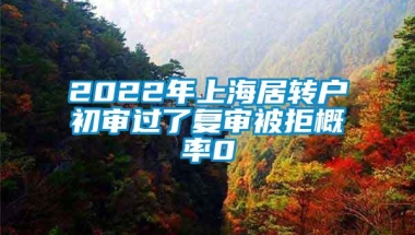 2022年上海居转户初审过了复审被拒概率0