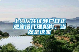 上海居住证转户口正规靠谱代理机构，当然是这家