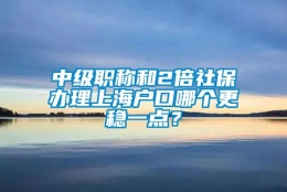 中级职称和2倍社保办理上海户口哪个更稳一点？