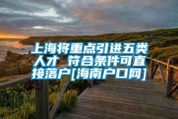 上海将重点引进五类人才 符合条件可直接落户[海南户口网]