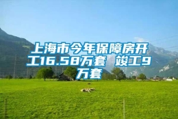 上海市今年保障房开工16.58万套 竣工9万套