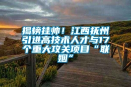 揭榜挂帅！江西抚州引进高技术人才与17个重大攻关项目“联姻”