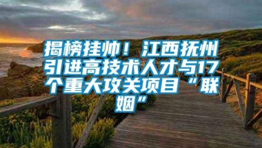 揭榜挂帅！江西抚州引进高技术人才与17个重大攻关项目“联姻”