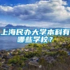 上海民办大学本科有哪些学校？