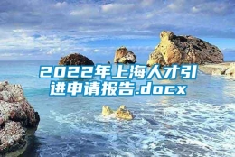 2022年上海人才引进申请报告.docx