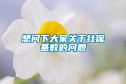 想问下大家关于社保基数的问题