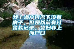 我上海户口名下没有房子，但是以前有过贷款记录。媳妇非上海户口