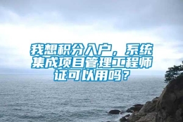 我想积分入户，系统集成项目管理工程师证可以用吗？