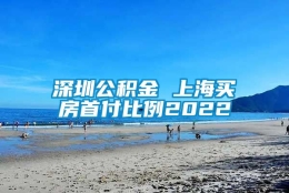 深圳公积金 上海买房首付比例2022