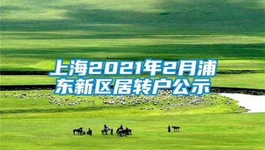 上海2021年2月浦东新区居转户公示