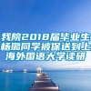 我院2018届毕业生杨璐同学被保送到上海外国语大学读研