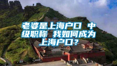 老婆是上海户口 中级职称 我如何成为上海户口？