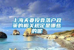 上海夫妻投靠落户政策的相关规定是哪些的呢