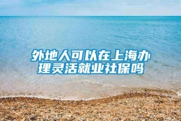 外地人可以在上海办理灵活就业社保吗