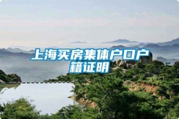 上海买房集体户口户籍证明