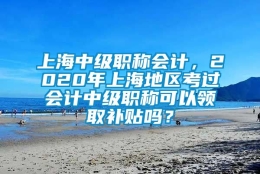 上海中级职称会计，2020年上海地区考过会计中级职称可以领取补贴吗？