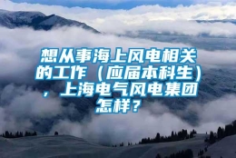 想从事海上风电相关的工作（应届本科生），上海电气风电集团怎样？