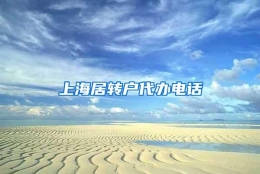 上海居转户代办电话