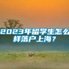 2023年留学生怎么样落户上海？