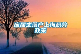 应届生落户上海积分政策