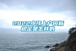 2022小孩上户口新规定是怎样的