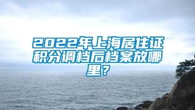 2022年上海居住证积分调档后档案放哪里？