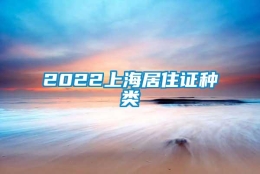 2022上海居住证种类