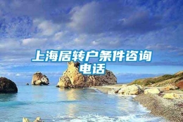 上海居转户条件咨询电话