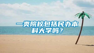 一类院校包括民办本科大学吗？