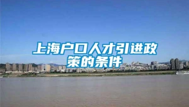 上海户口人才引进政策的条件