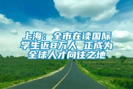 上海：全市在读国际学生近8万人 正成为全球人才向往之地