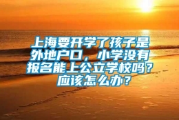 上海要开学了孩子是外地户口，小学没有报名能上公立学校吗？ 应该怎么办？