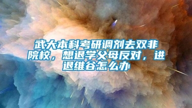 武大本科考研调剂去双非院校，想退学父母反对，进退维谷怎么办