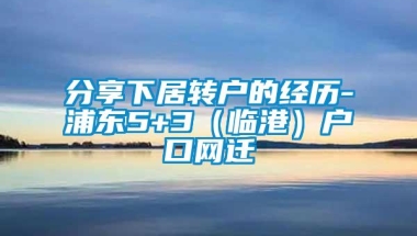 分享下居转户的经历-浦东5+3（临港）户口网迁