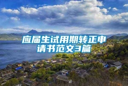 应届生试用期转正申请书范文3篇