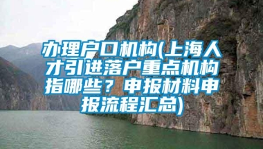 办理户口机构(上海人才引进落户重点机构指哪些？申报材料申报流程汇总)