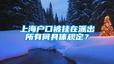 上海户口被挂在派出所有何具体规定？