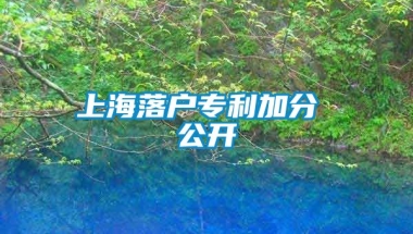 上海落户专利加分 公开